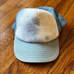 Toddler Blue and White Tie-dye Trucker Hat